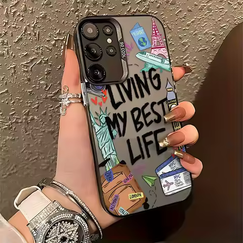 Travel Graffiti Phone Case for Samsung Galaxy S25 S24 S23 Ultra S22 Plus S21 FE 5G A16 A36 A56 A54 A55 A53 A52 A25 A24 A35 Cover