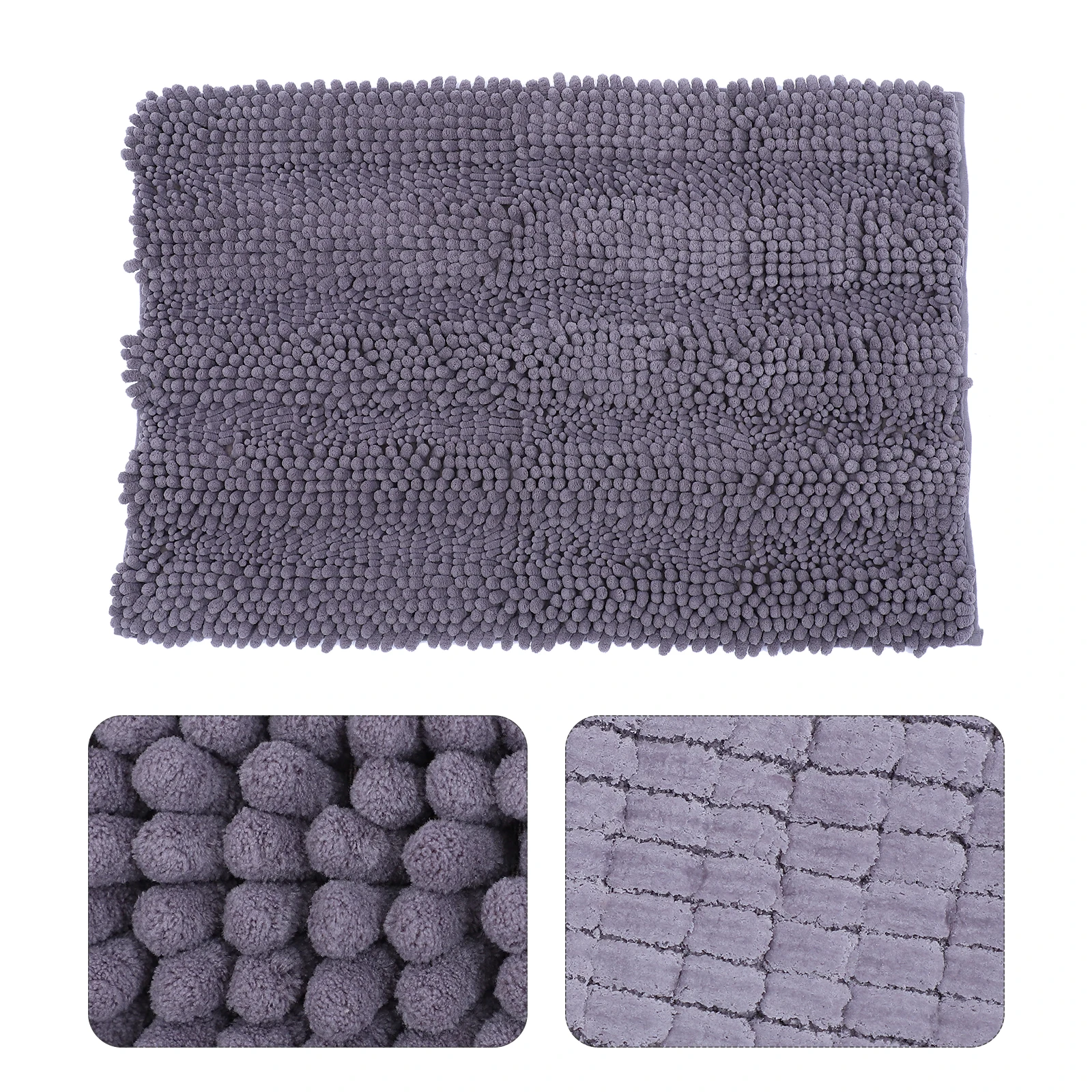 

Soft Chenille Anti-slip Pad Absorbent Bath Mat Non Indoor Bathroom Mats Quick Dry