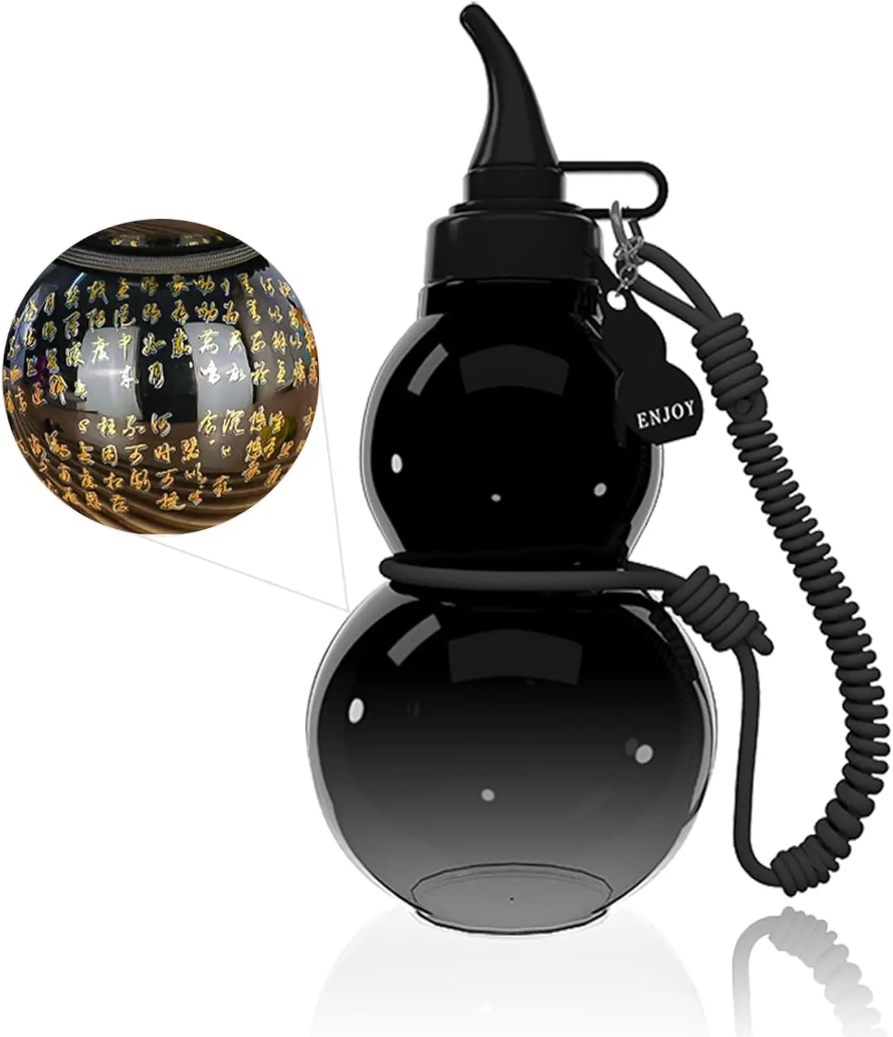 

28oz BPA-Free Tritan Gourd Water Bottle, Leak-Proof & Reusable, Includes DIY Stickers, Great for Gym and Travel