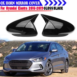 2 Pcs Bracingo Auto Rearview Side Mirror Cover Car Rear view Carbon Fiber Look for Hyundai Elantra AD 2016 2017 2018 2019 2020