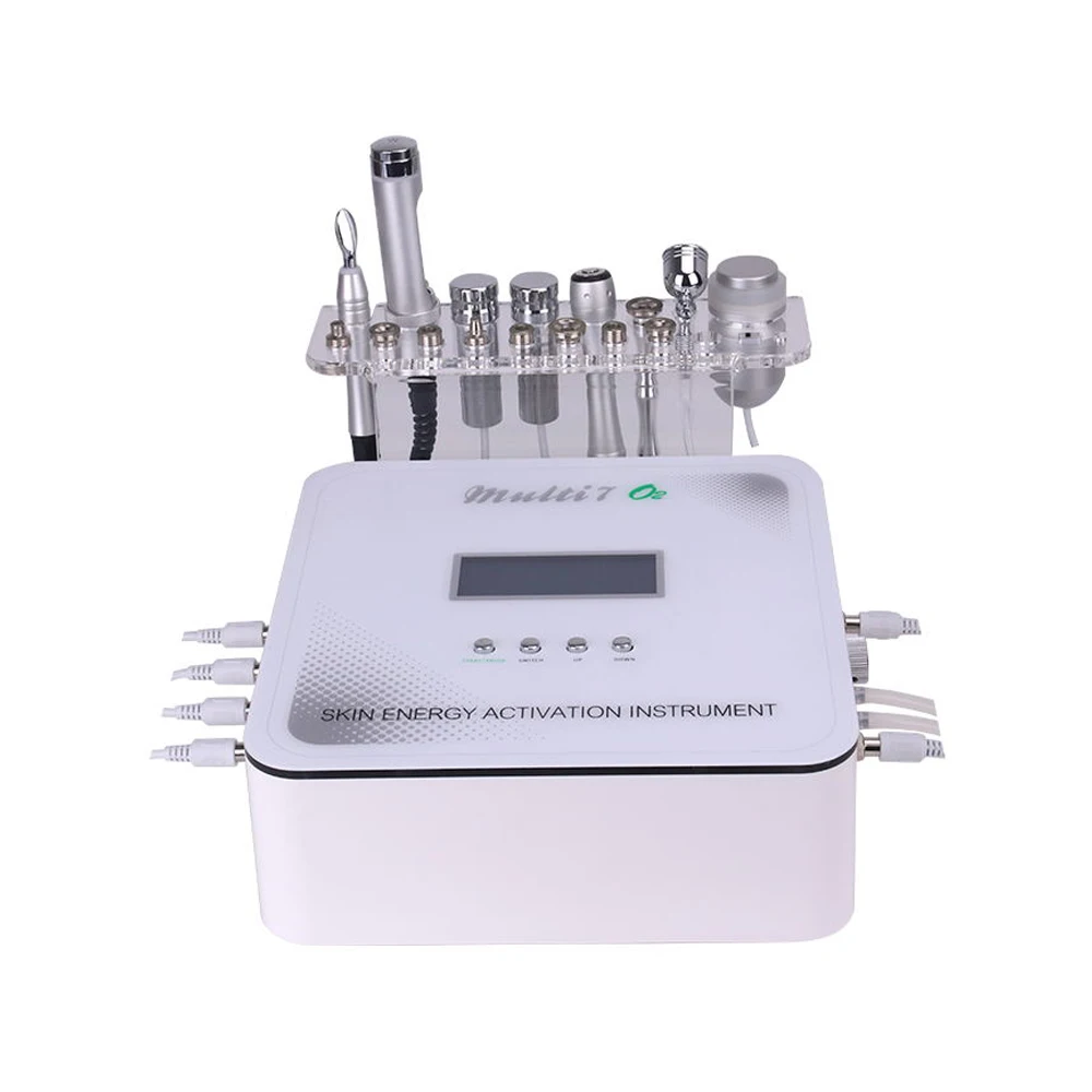 

Multifunction 7 in 1 Mesotherapy Beauty Equipement Dermabrasion Face Lift RF Cold Hammer Injector Micro Current Facial Machine