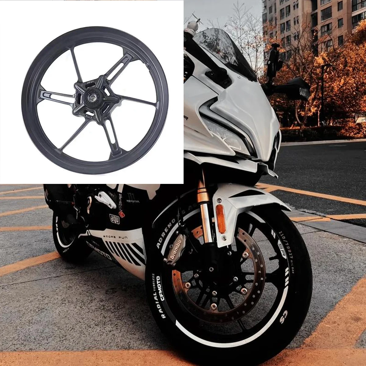 

Motorcycle Wheel Hub Front Aluminum Wheel Hub CF MOTO 450SR 450SRS 450SS 2022-2024 Wheel Hub Steel Rim