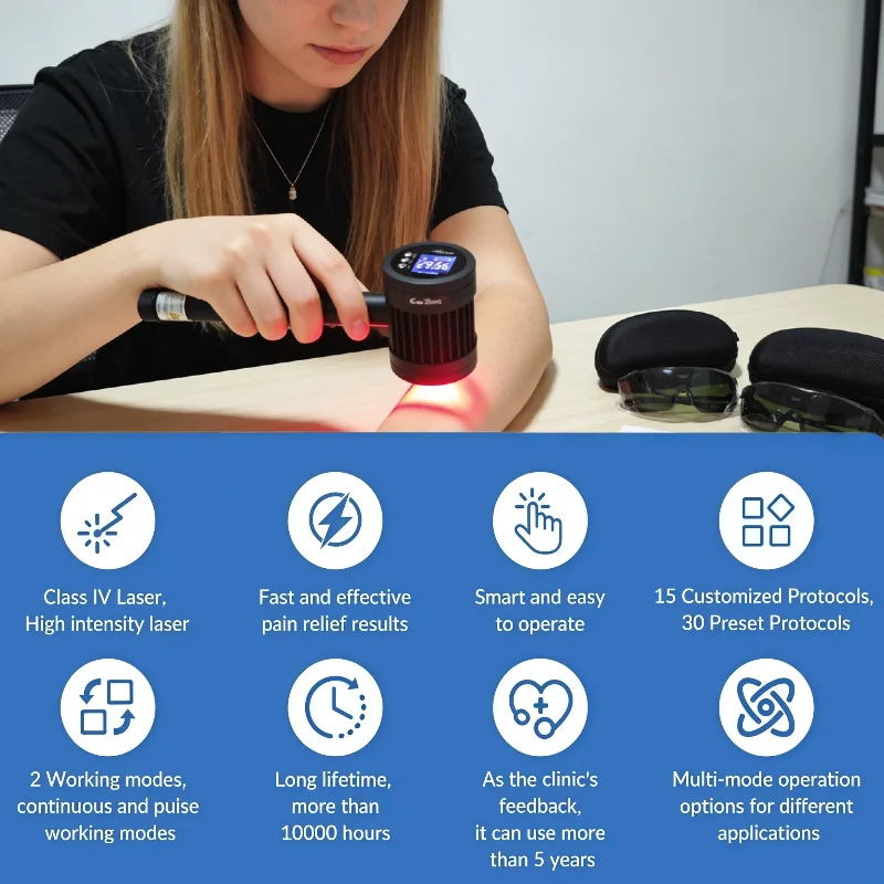 

Профессиональный лазерный аппарат 808 нм для облегчения артрита, портативное физиотерапевтическое оборудование для восстановления коленного сустава, плеча и локтя при болях