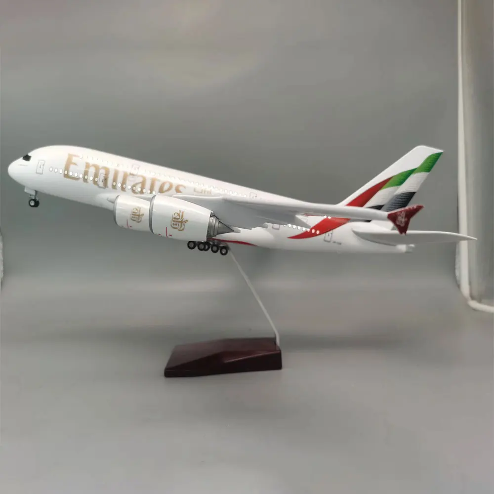 

Scale 1:160 A380 Emirates Airlines Model Airplanes Resin Collection Plane Airbus A380 Plane Model Aircraft W Light and Wheel Hom