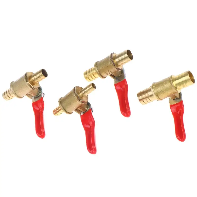 1Pcs Pipe Fittings 6mm 8mm 10mm 12mm Hose Barb Inline Brass Water Oil Air Gas Fuel Line Shutoff Ball Valve DIY Accessories