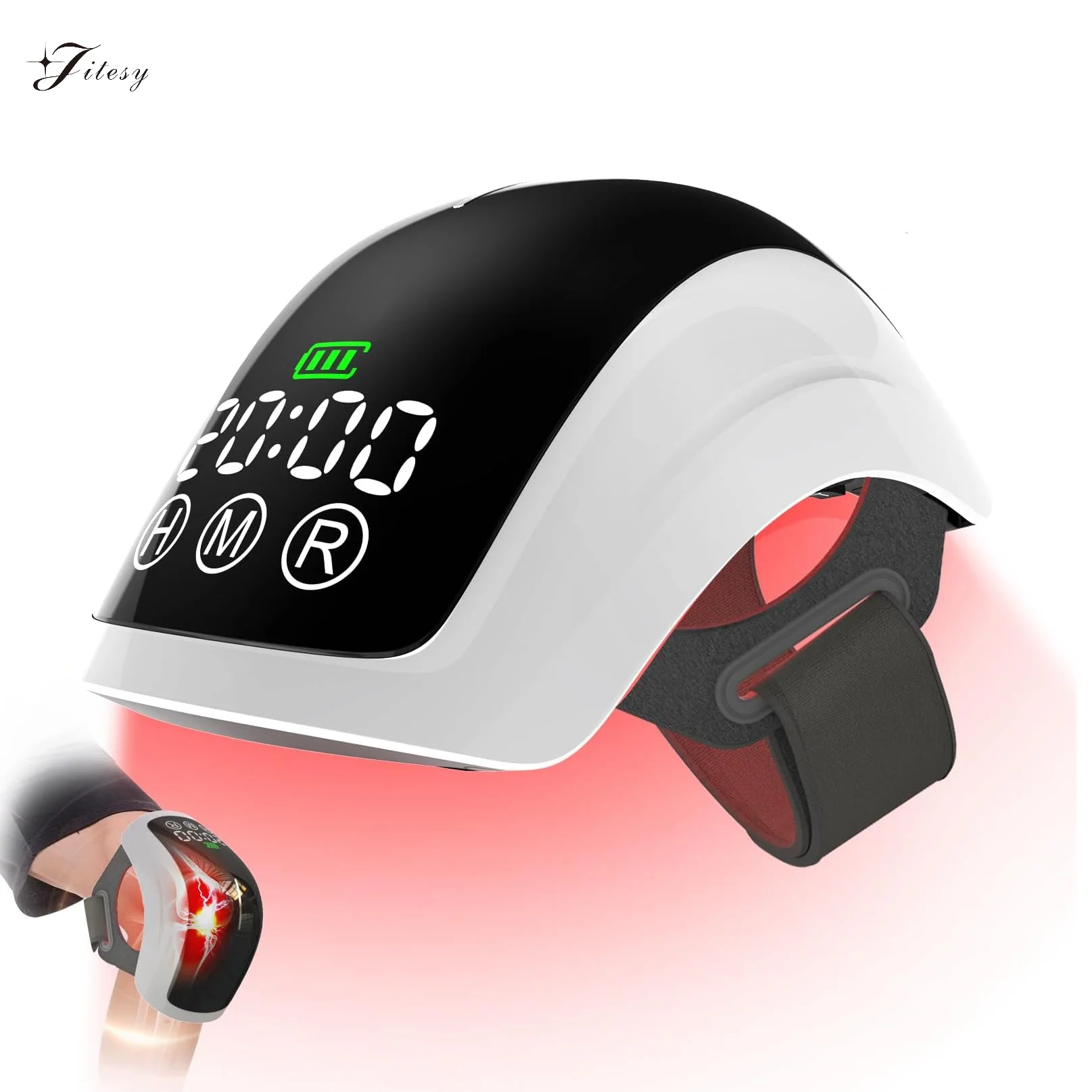 Knee Massager Laser Therapy Device with Vibration Massage&Heat 70 Laser Diodes for Acute Soft Tissue Injury&Knee Arthritis