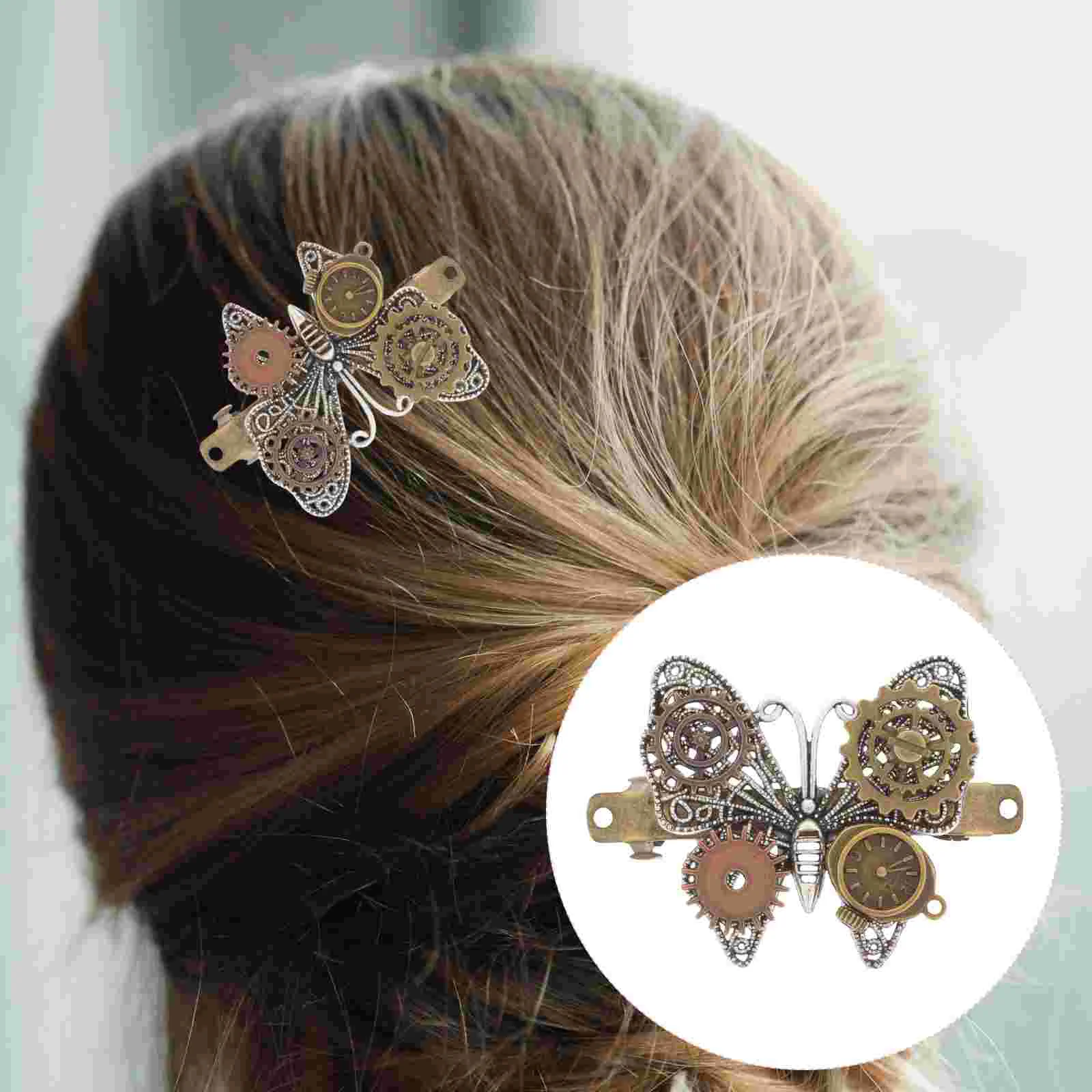 

3 PCS Daily Life Hairpins Alloy Spring Barrette Woman Headband Durable Clips Steampunk