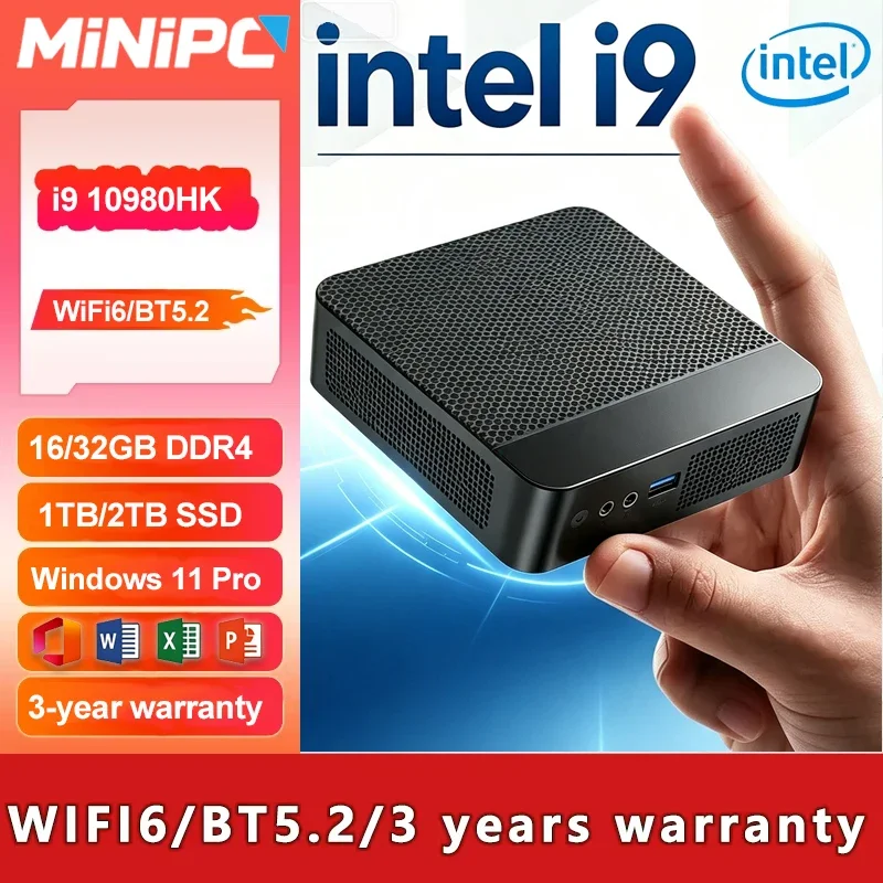ミニpc-インテル-core-i9-10980hk-windows-11-16-32gb-ram-1tb-2tb-ssd-wifi6-bt52-4kディスプレイ-ゲーミング、オフィス、学習、家庭用