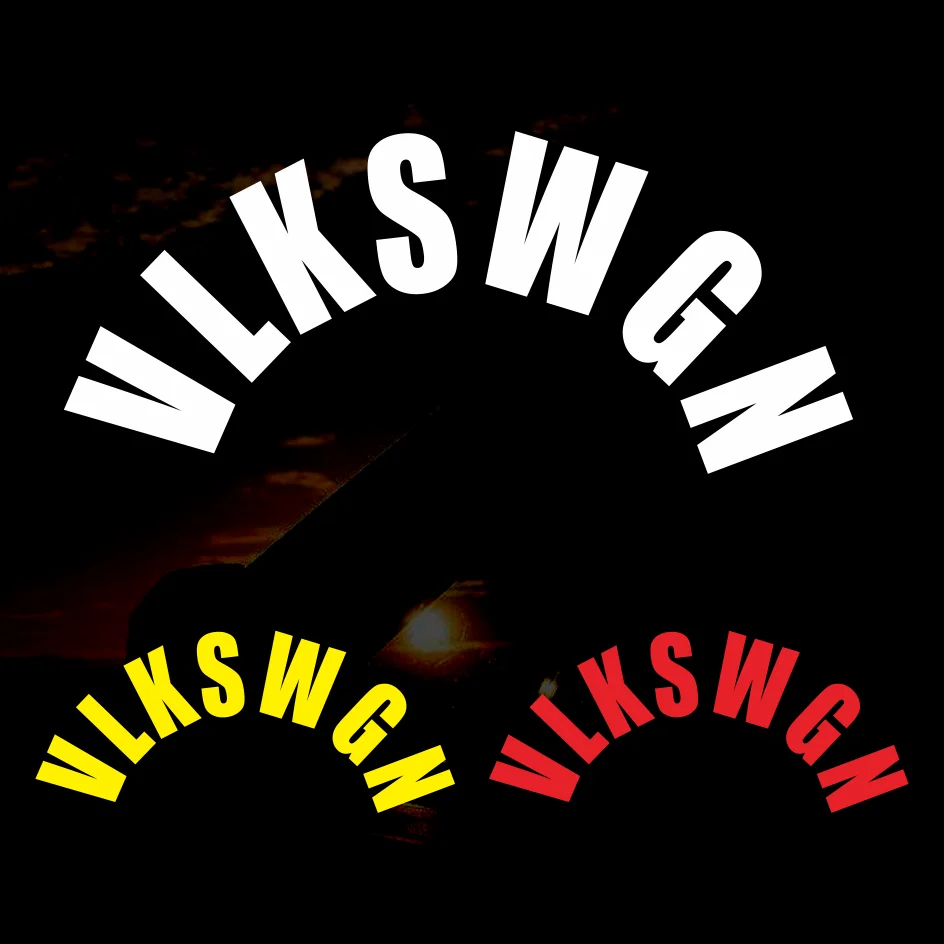 VLKSWGN Rear Wiper Window Sticker German Car Sticker Vinyl Text Style Decorative Decal Car Styling