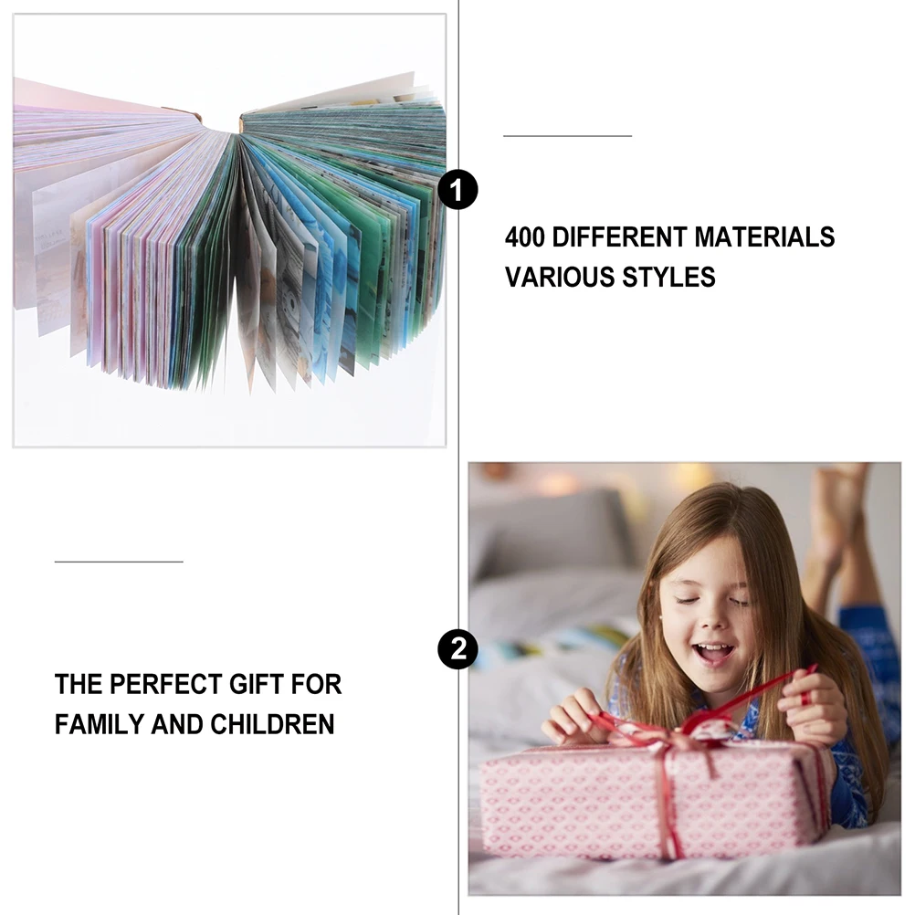 

2pcs Scrapbook Books Vintage Journaling Paper Retro Notebooks Student Stationery DIY Journalling Photo Albums H made Supplies