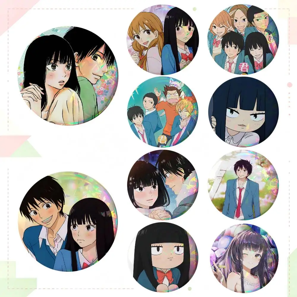 Kimi Ni Todoke Anime Kuronuma Sawako Kazehaya Shouta Round Badge Lapel Pin Backpack Clothing Jewelry Accessories Gift Brooch