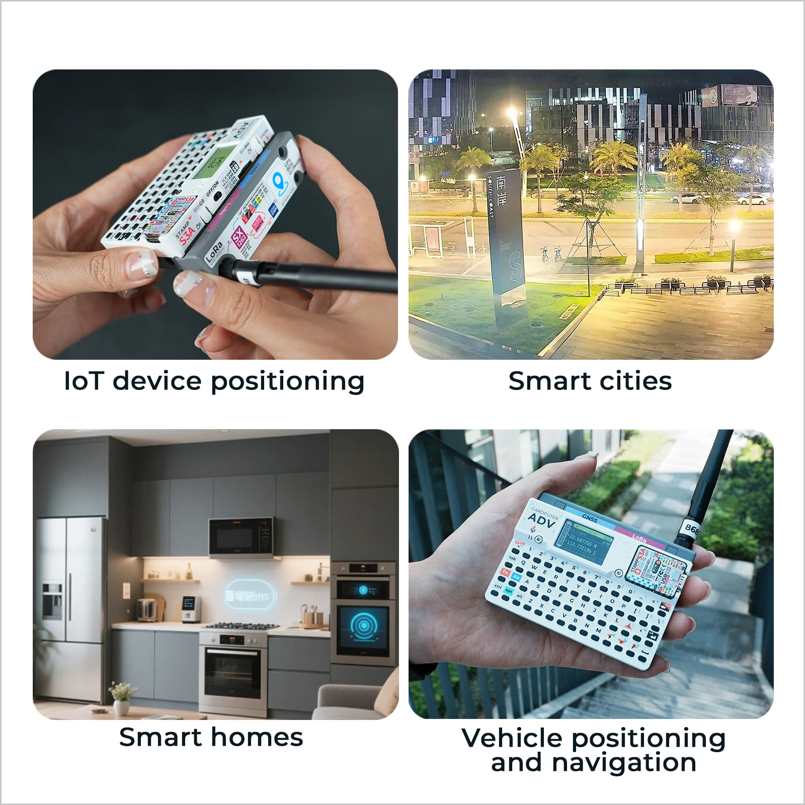 غطاء M5Stack الرسمي LoRa + GPS لـ Cardputer Adv (SX1262,ATGM336H)