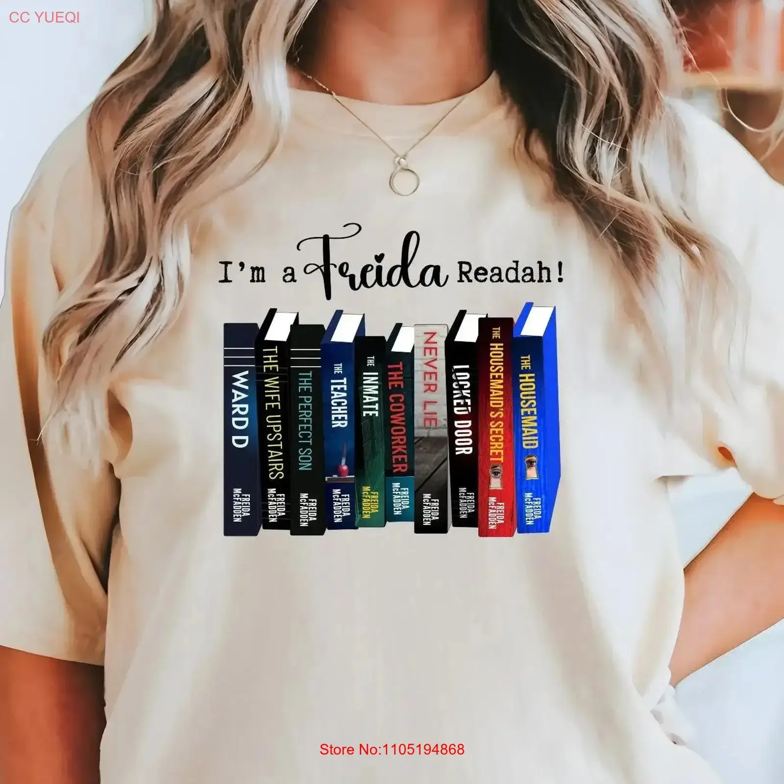 I'm a Freida Readah T Shirt McFadden Book Lover Bookstack for Her Mother's Day vintage Washed homme Casual Slightly