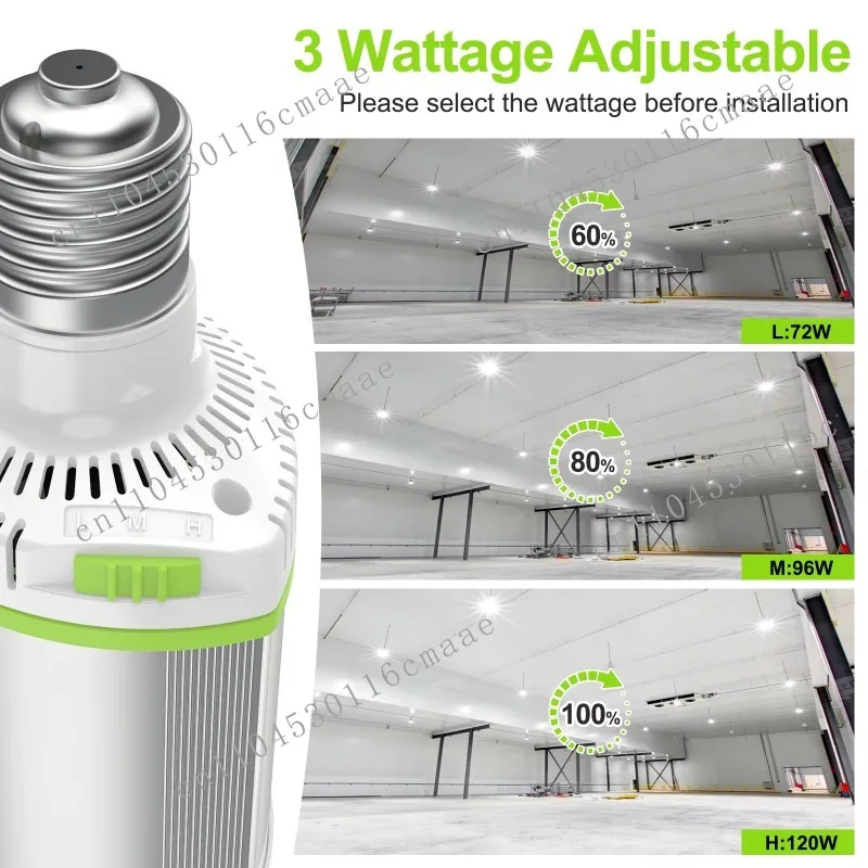 LED Corn Retrofit Fixture 48W - 120W 4.5/5/5.7K E39 SMD2835 Replace Light LED Corn Bulb Light Horizontal Lamp