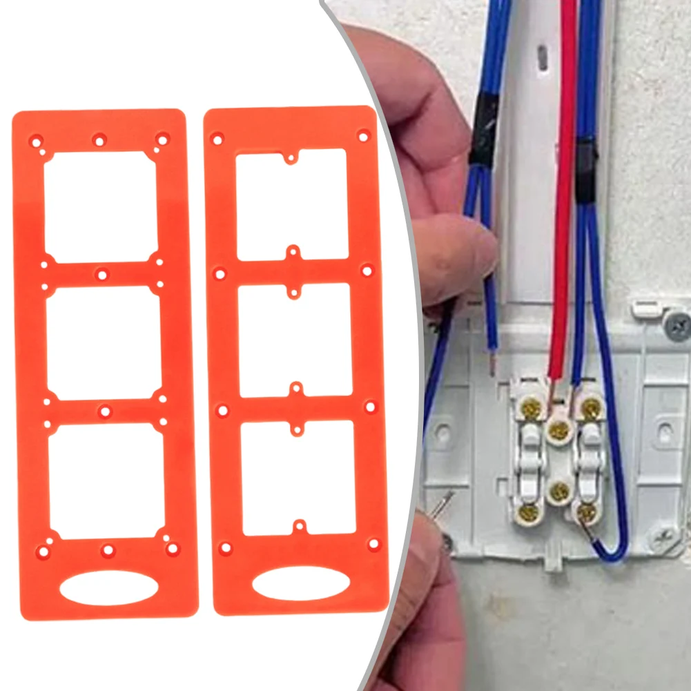 

86 Type Wire Box Template For Electrical Installation Socket Bottom Box Switch 14 Or 20 Holes Bakelite Orange 320x110mm