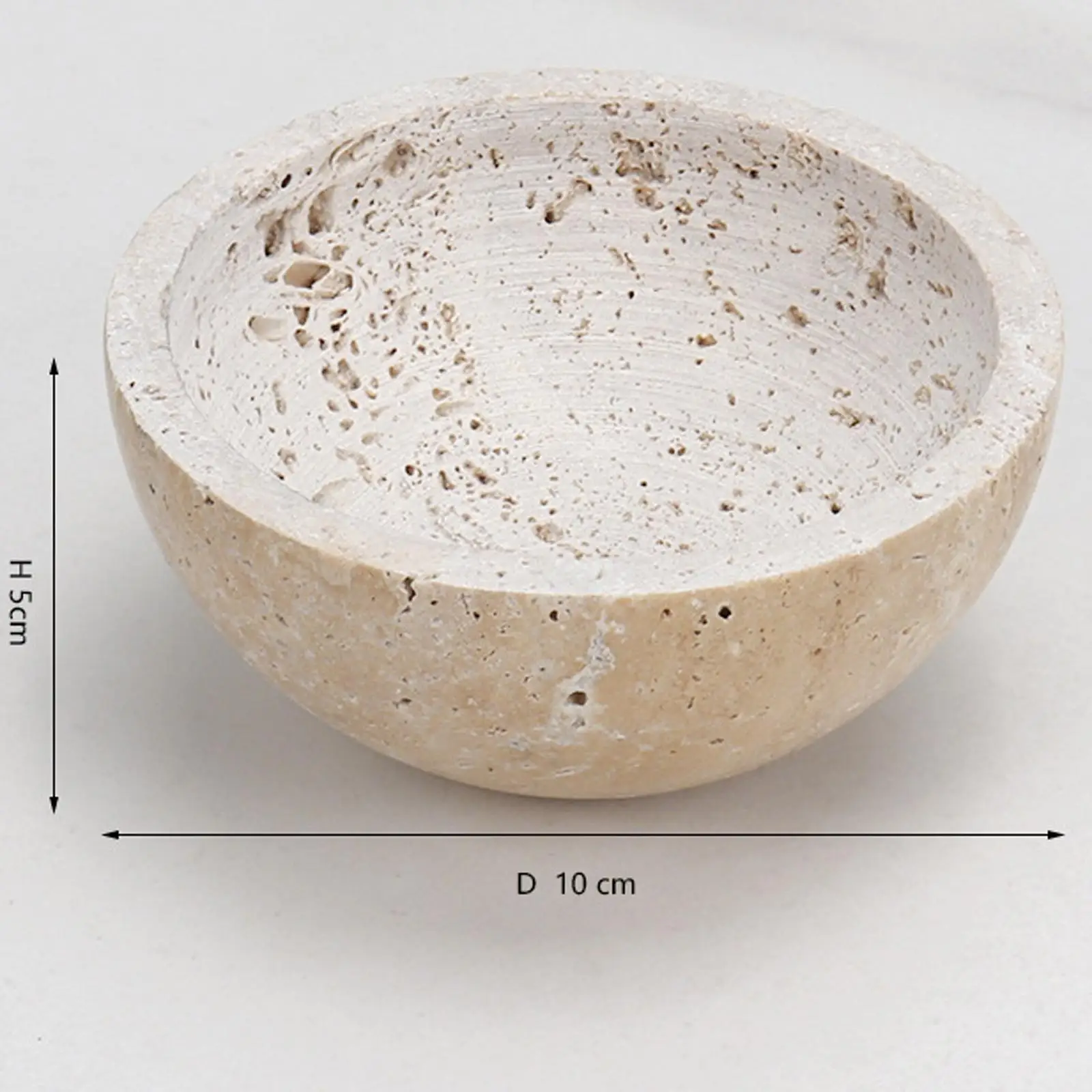 Incense Burner Bowl Ornament Handmade Marble Incense Holder for Teahouse