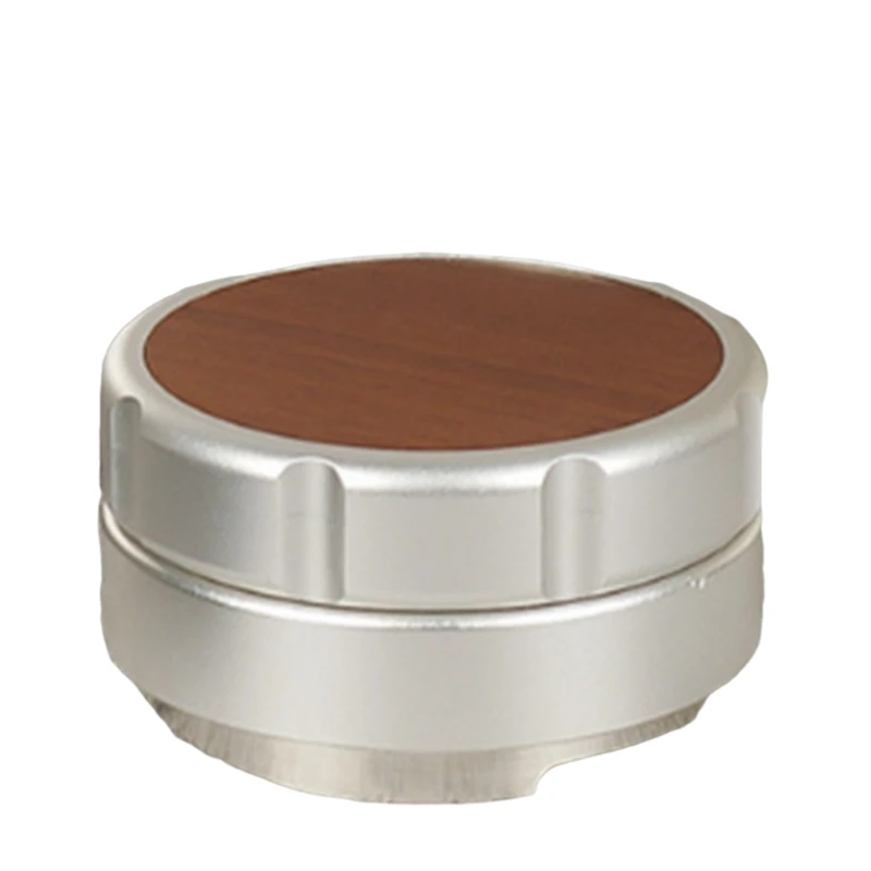 

Coffee Distributor Tamper Walnut Cover Coffee Leveler Self-Unloading Coffee Powder Distributor