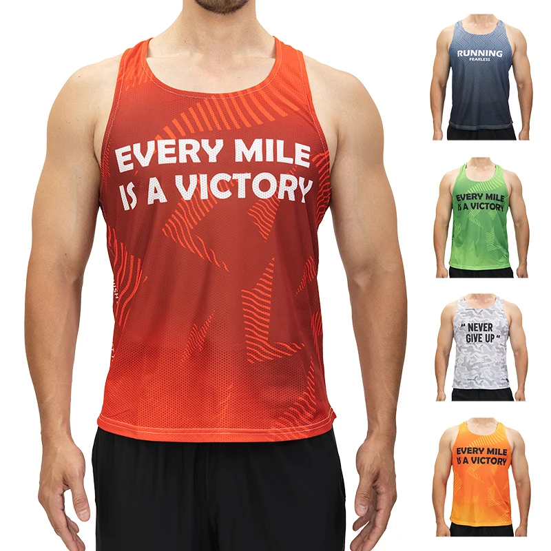 

Men's Marathon Tank Ultralight Running Vest Shirt Loose Dry Fit Workout Sleeveless T-Shirt Outdoor Jogging Training Clothing