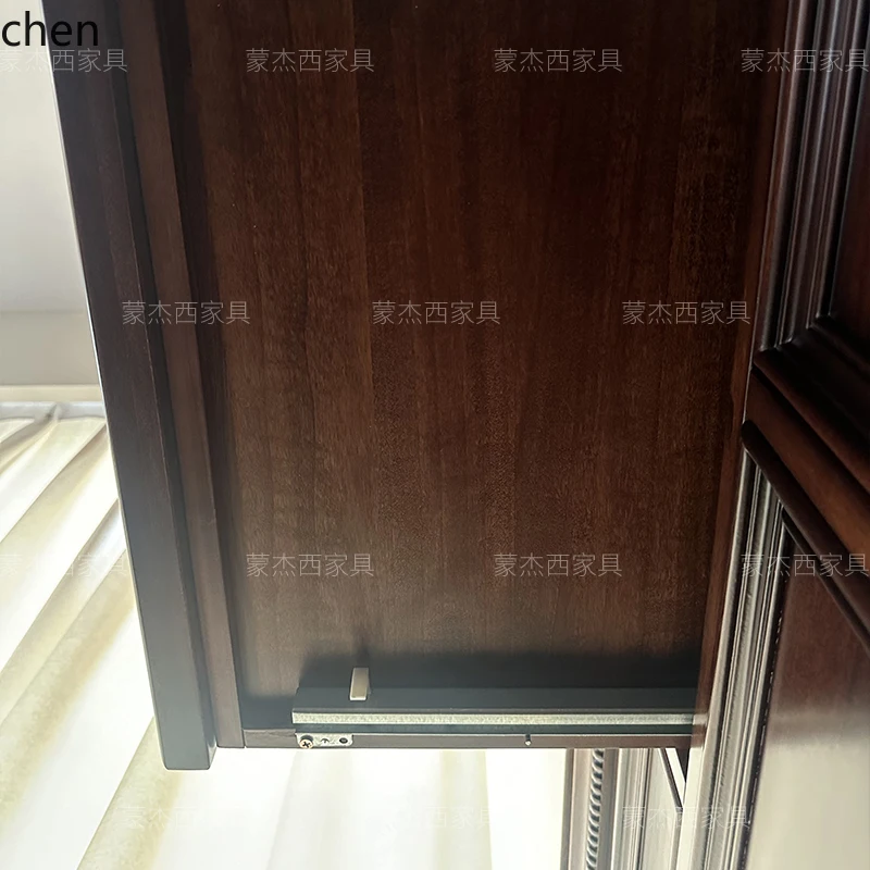 CP الرجعية جميع الخشب الصلب الجوز تسعة خزانة الصدر غرفة المعيشة غرفة النوم الرئيسية السرير رئيس وخزانة الذيل