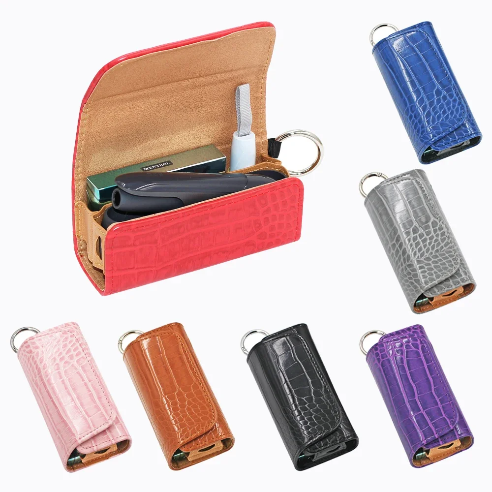 

7 Colors Flip Bag for Iqos 3.0 Duo Case Pouch Holder Double Book Wallet Leather Cover With Ring for Iqos 3.0 Accessories