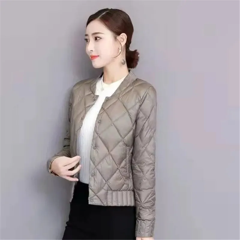 Down Cotton Lightweight Cotton Coat Women\'s Short 2024 New Middle Aged Women Autumn Winter  Jacket Short Cotton Outerwear