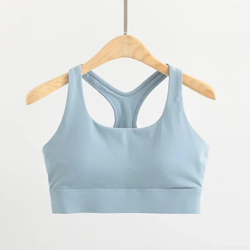 Lemon-sujetadores deportivos de alto impacto con cierre de gancho trasero para mujer, ropa de gimnasio, cobertura completa, sin aros, acolchado, Yoga, Fitness, camisetas sin mangas de entrenamiento