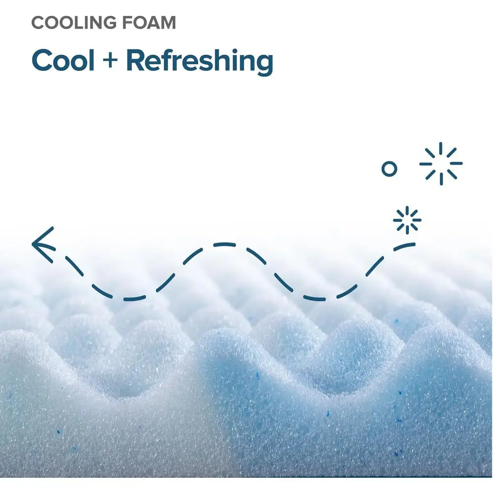 غطاء علوي من إسفنج الذاكرة Gel Swirl مقاس كينج - عبوة مدمجة، تبريد، تدفق الهواء، معتمد من CertiPUR-US #4