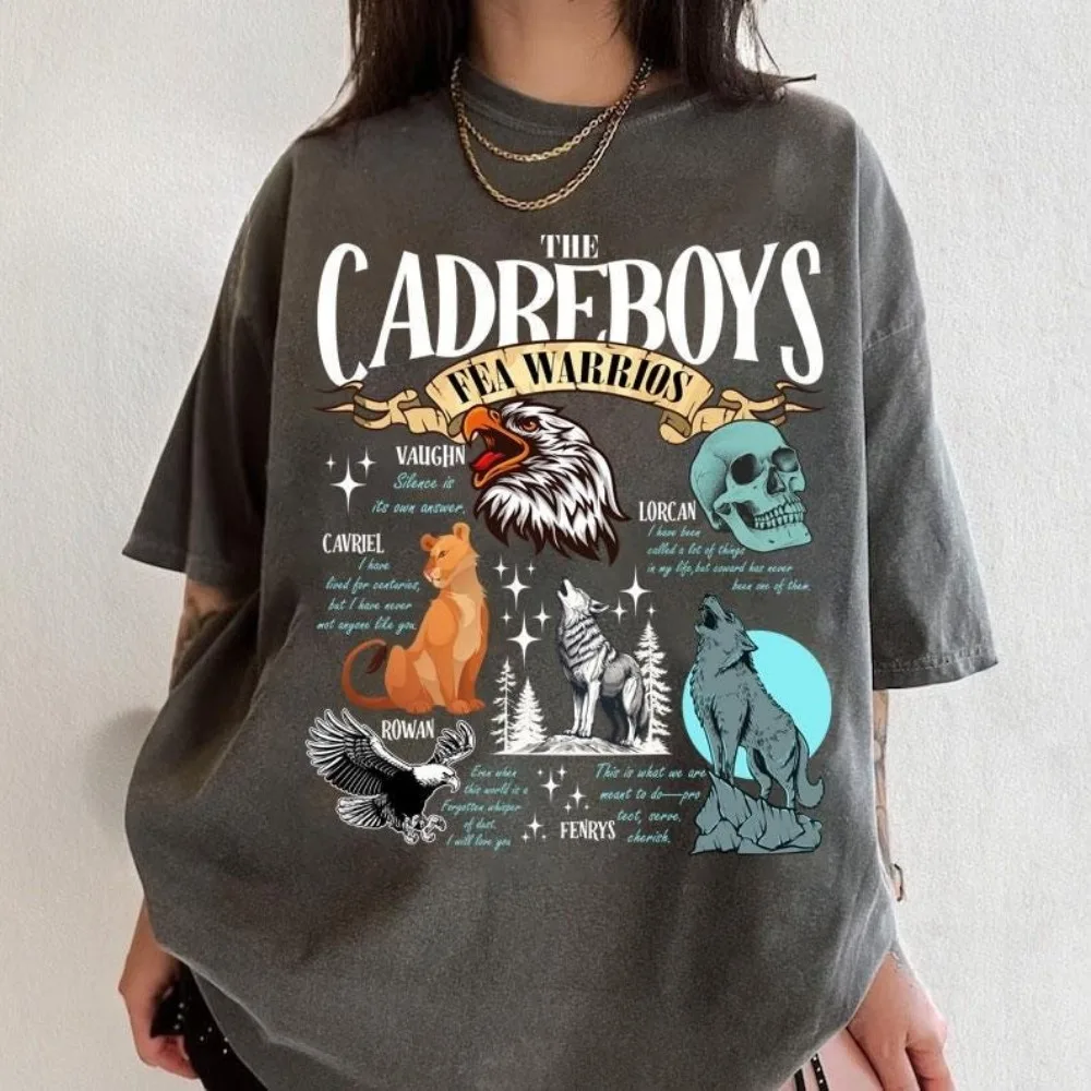 The Care Boys Tees Throne of Glass T Shirt Women Cadre of Fae Warriors Rowan Gavriel Fenrys Connall Lorcan & Vaughn Clothes