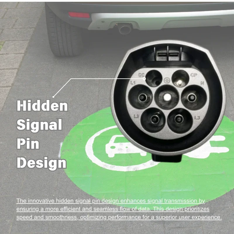 FITMPH Type 2 to GBT Adapter, 250V 32A, Dual Security Anti-drop Lock, Convenient Charging, Only for GB/T vehicle Owners