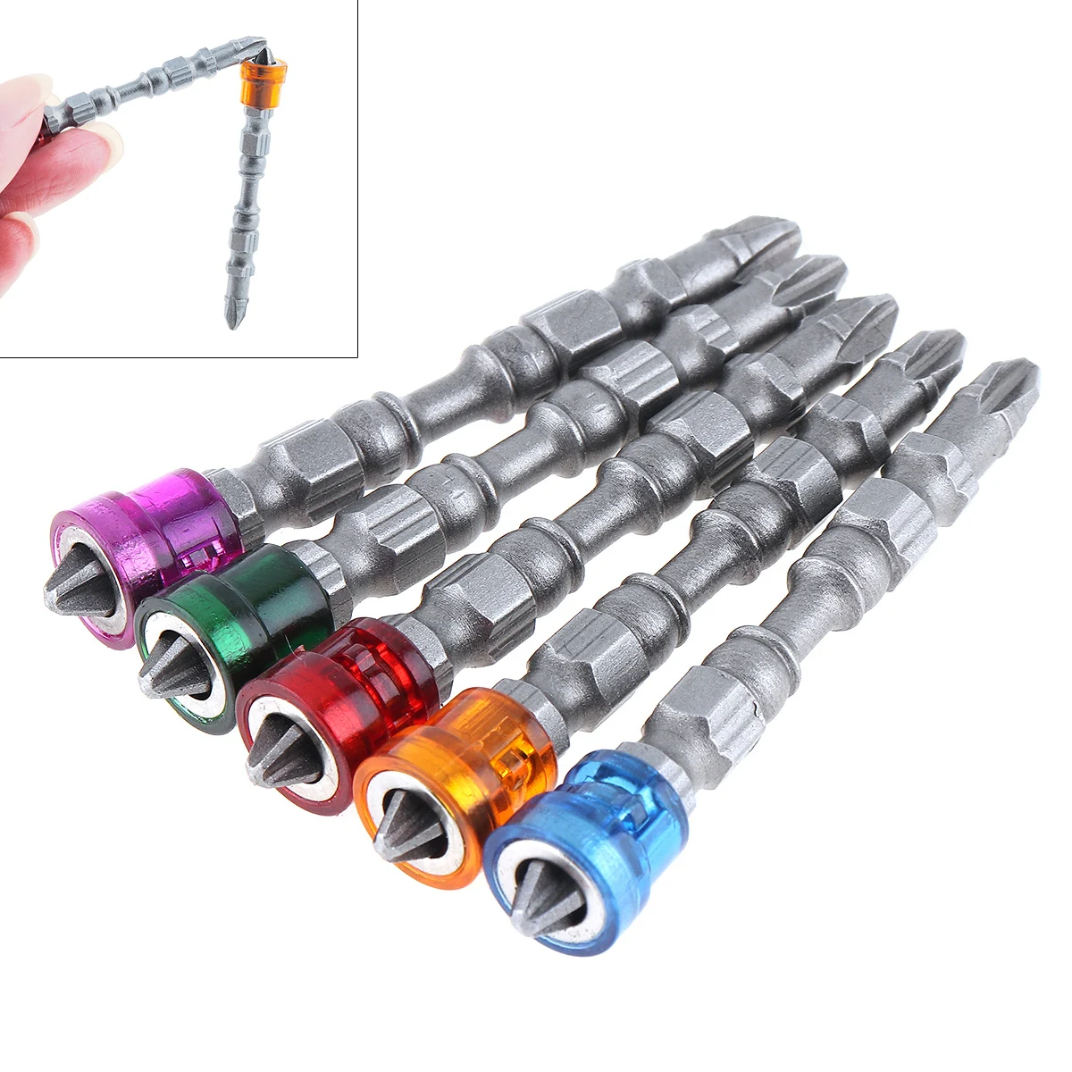 

5 шт., 65 мм, инструментальная сталь, 1/4 дюйма, шестигранный хвостовик, сильная магнитная отвертка с крестообразной головкой для домашнего использования и работы