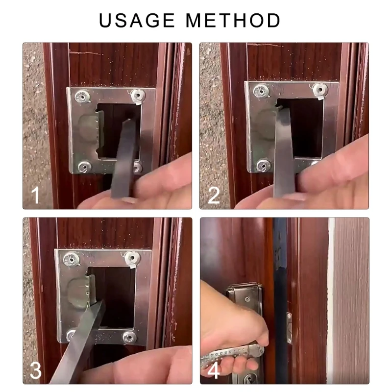 Instalación cerradura puerta con llave ajuste huecos puerta acero para mejorar los cierres puerta