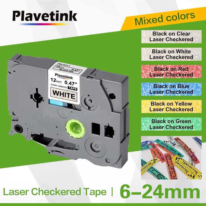 Plavetink 231 12mm Laser-Label Band für Weihnachten Geburtstag Neue Jahr Geschenk Label für Drucker Label Maker 131 631 221