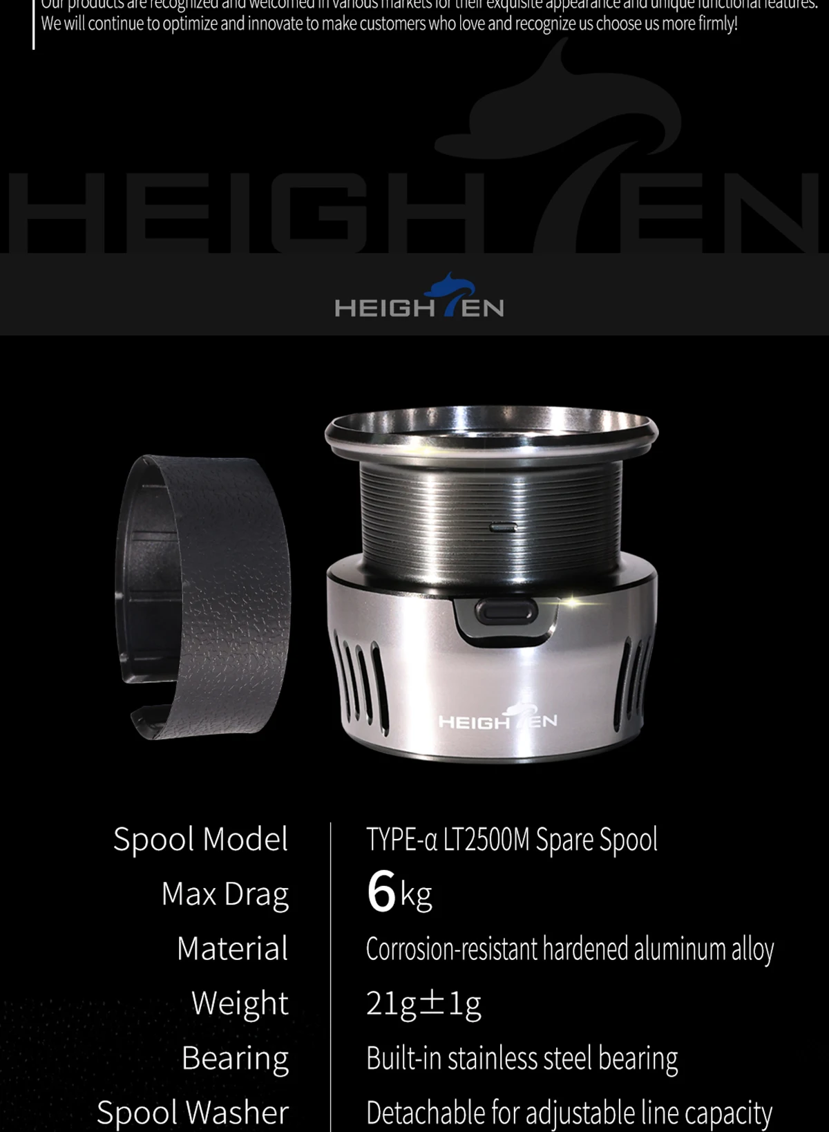 HEIGHTEN TYPE-a Modifizierte Ersatzspule für DAIWA LUVIAS LT2500S CALDIA TATULA Angelrolle – Detail 10