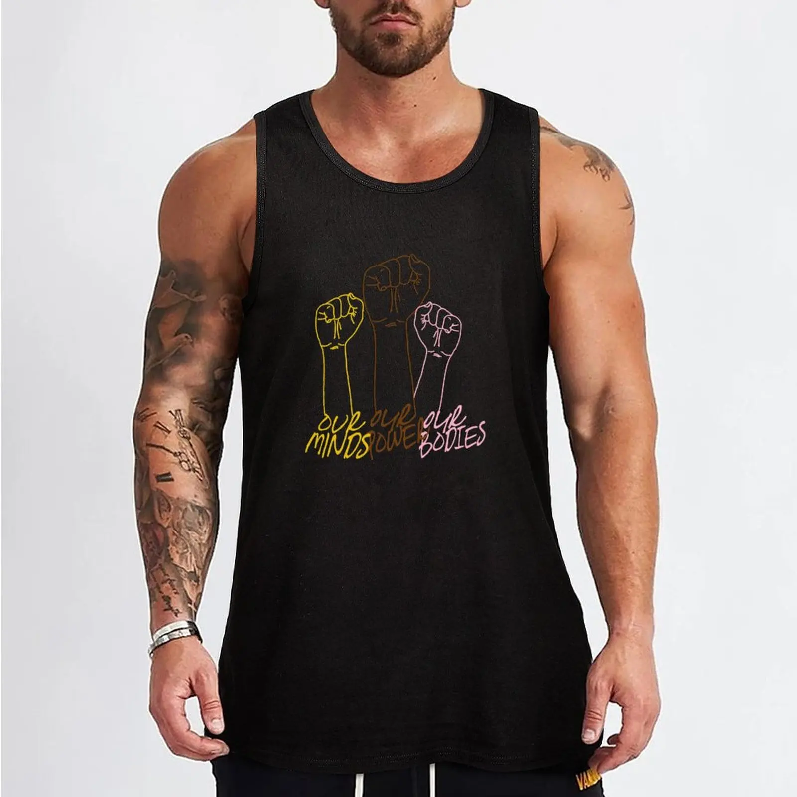 OUR MINDS, OUR POWER, OUR BODIES Tank Top Man summer clothes Men's clothes luxury style t-shirt Men's