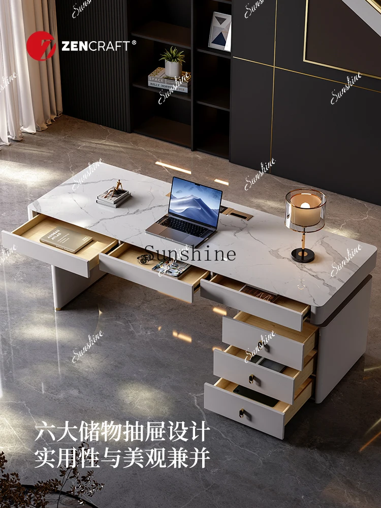 Modern simple slate desk light luxury design high-end desktop home writing deskP