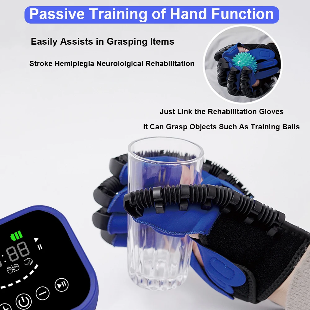 Finger and Hand Function Rehabilitation Trainer Robots Gloves for Dementia Arthritis Stroke Hemiplegia Patient