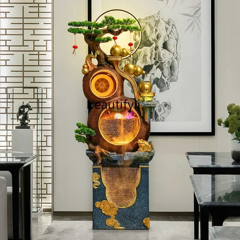 TTT New arrive Fulu Flowing Water Fountain Landscape Decoration Living Room TV Cabinet Home Furnishing Entrance Office Floor Orn