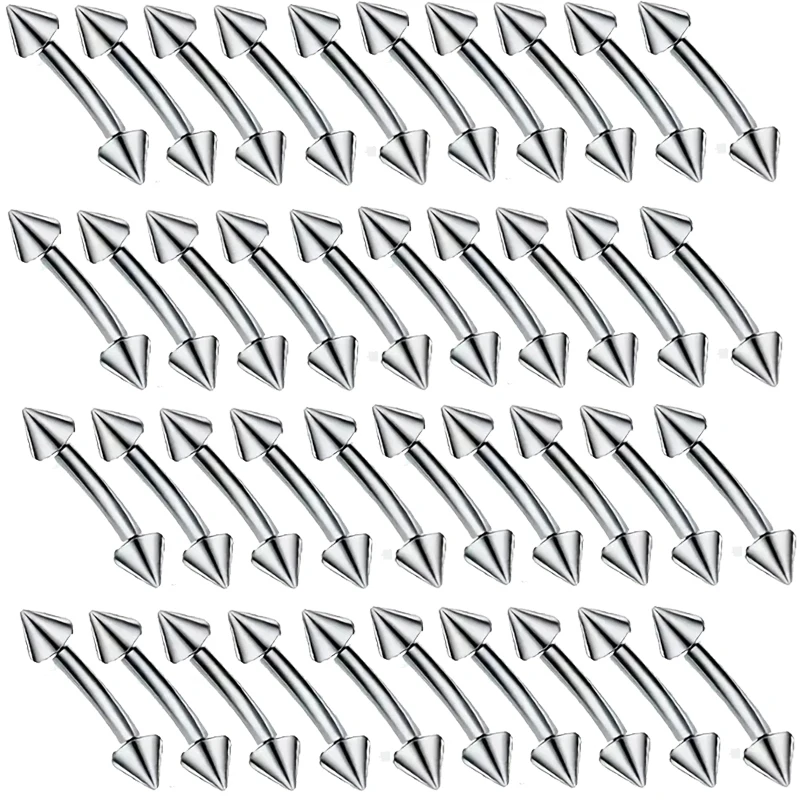40pc Stainless Steel Horseshoe Septum Piercing Lot Horseshoe Nose Piercing Ring Bulk Fake Nose Ring Horseshoe Earring Cartilage