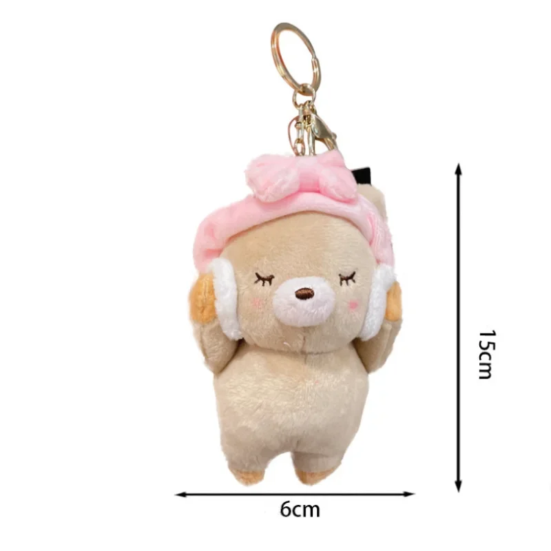 1PC Cute Stuffed Animals Plush Doll Pendant Plush Toy Bag Accessories Kawaii Keychain Keyring Cartoon Kids Baby Birthday Gifts