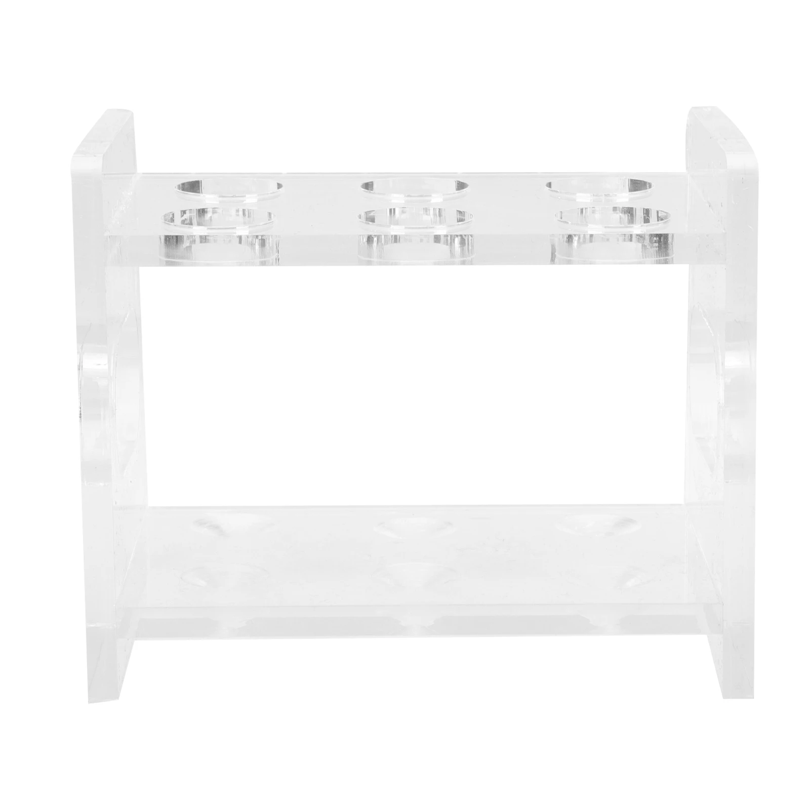 

Test Tube Rack Holder 6-hole Tubes Organizer Vial Lab Racks Heated Condenser Acrylic