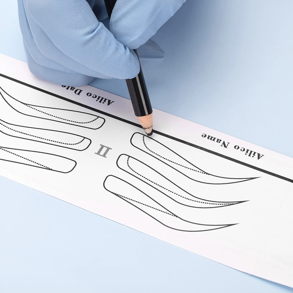 1Set Eyebrow Tattooing Stencils Professional Paper Material Symmetrical Brows Easy Drawing Tool Eyebrow Stencils
