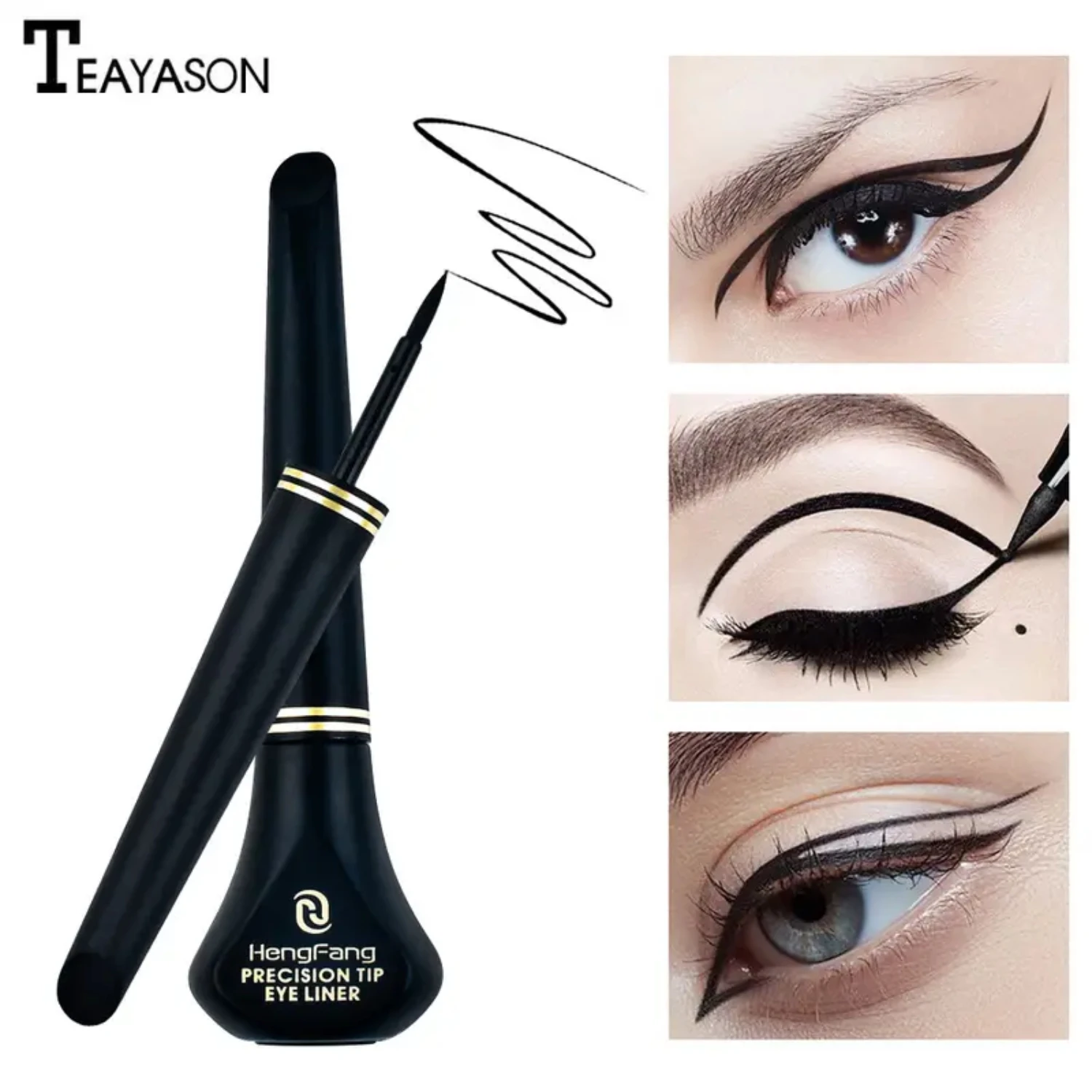 

Waterproof, long-lasting, fade-resistant, sweat-proof, and non-smudging liquid eyeliner pen for all-day wear - perfect for any o