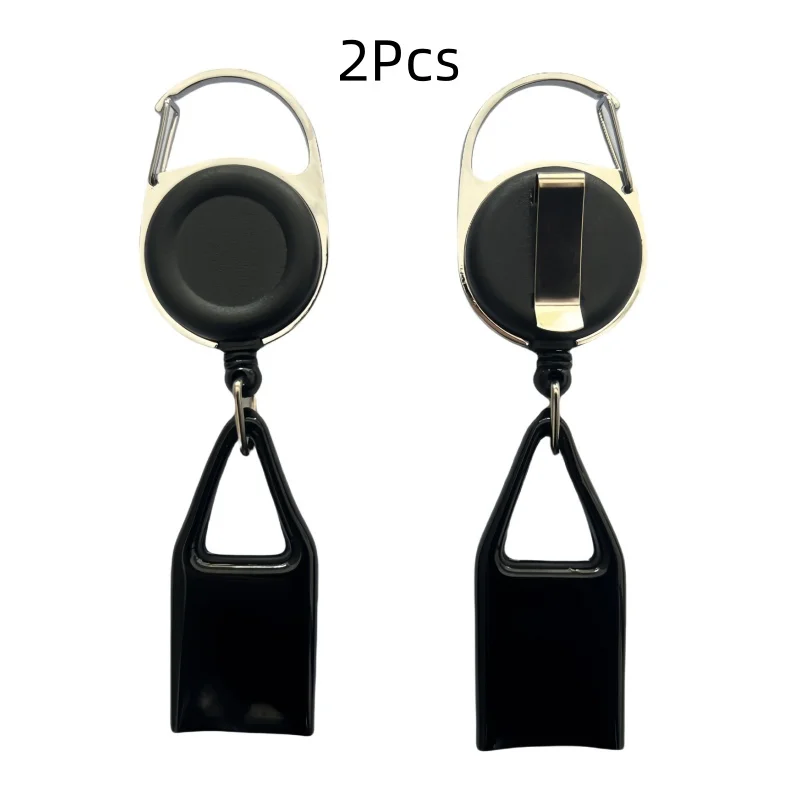 2-teilige Feuerzeugleine, einziehbarer Schlüsselanhänger mit Clip, Anti-Verlust, einziehbarer Feuerzeug-Clip, Schlüsselanhänger, einzelner Clip für Komfort – Detail 7
