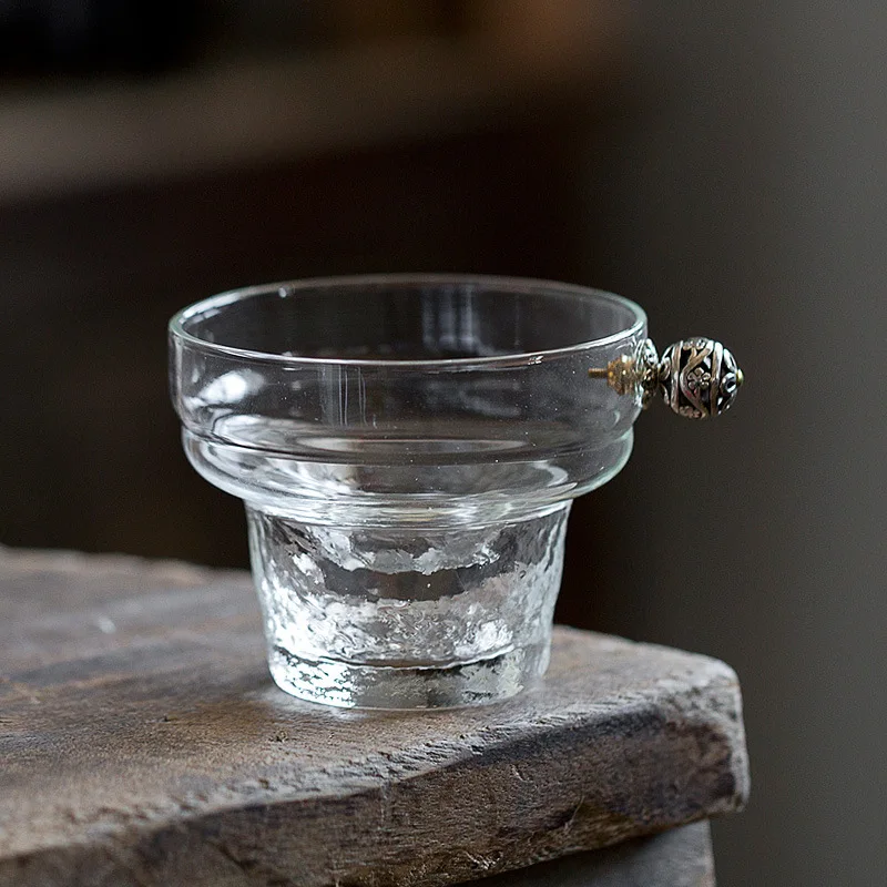 

Japanese Hammer Pattern Heat-resistant Glass Tea Leak Tea Filter Set Transparent Kung Fu Stainless Steel Tea Filter Accessories