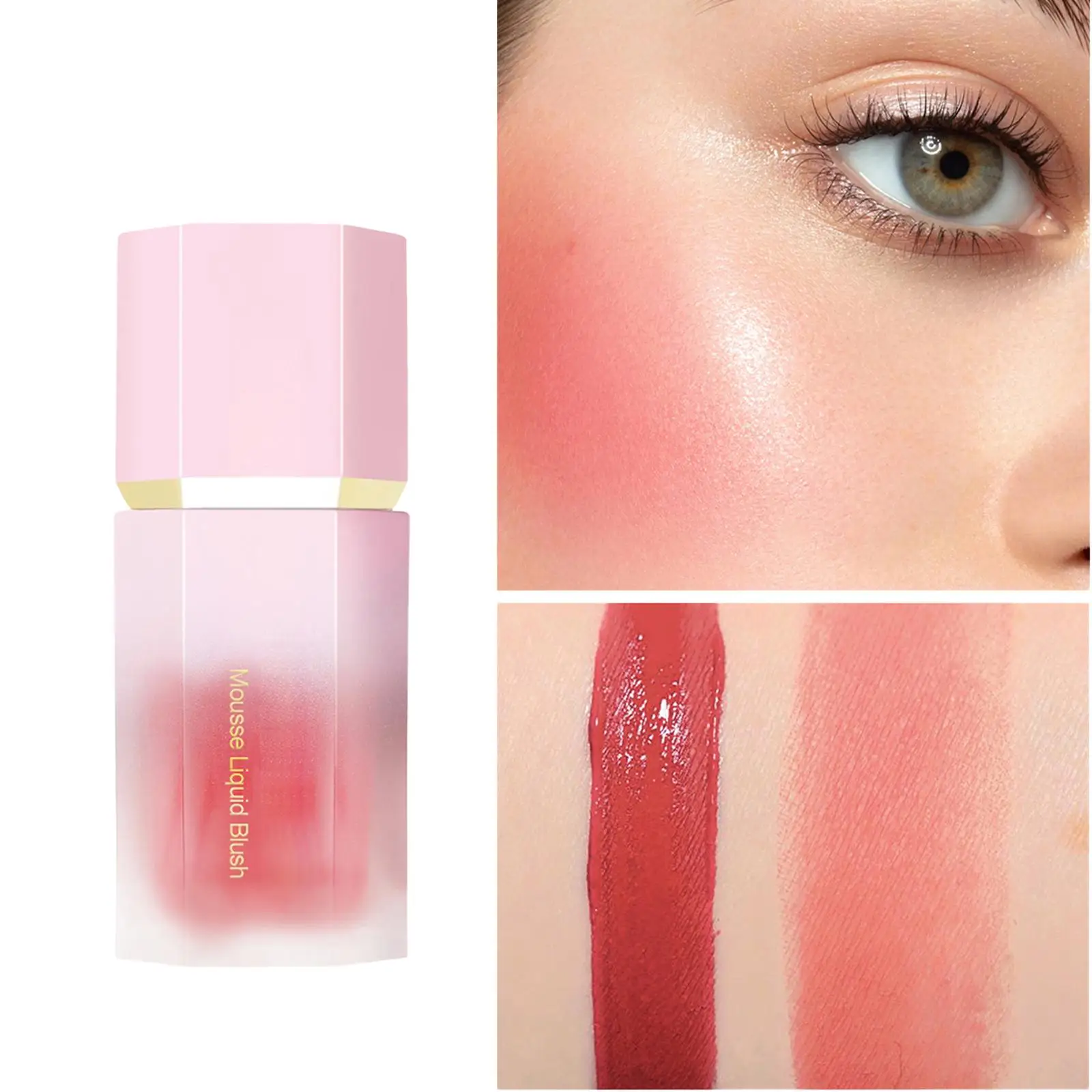 Face Blush Palette Lightweight Creamy Cheek Blusher Makeup Powder for Girls Nourishing Glow Portable Use