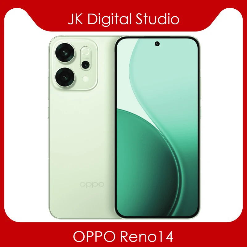 هاتف محمول جديد OPPO Reno14 Reno 14 5G MTK Dimensity8350 6.59 بوصة AMOLED 50MP كاميرا 6000Mah 80W SuperVOOC IP69 NFC OTA