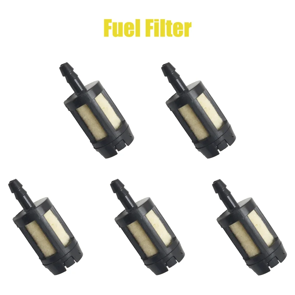 5pcs/lot General Fuel Filter For Gasoline Garden Machinery Grass For Chainsaws Blowers Trimmer Chainsaw Carburetor Garden Tools