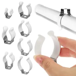 5Pcs Spring Terry Clips Pipes Clamp Base Tool Clips With Rubber Protection Pipes Clamp Holders Tube Fixing Clips