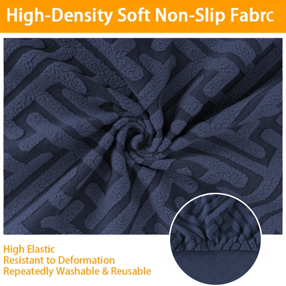 1/4/6pcs Jacquard Plus Shell Chair Cover Armless Seat Covers Stretch Low Back Dining Chair Slipcover for Hotel Office Bar Home