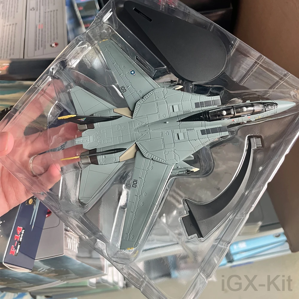 1/100 US Navy Grumman F-14D Tomcat VF-31 Tomcatters Fighter Aircraft Metal Military Diecast Plane Model for Collection or Gift